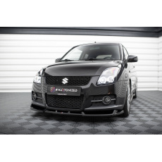 Maxton Design spoiler pod přední nárazník pro Suzuki Swift Mk4 Sport, černý lesklý plast ABS
