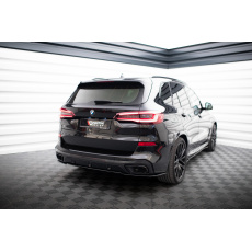 Maxton Design středový spoiler zadního nárazníku pro BMW X5 G05, černý lesklý plast ABS, M-pack