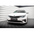 Maxton Design spoiler pod přední nárazník pro Kia Optima Mk4 Facelift, černý lesklý plast ABS