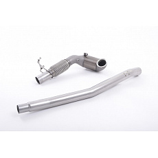 Milltek Sport litinový downpipe s Race katalyzátorem 200 Cell pro Audi S3 2.0 TFSI quattro 3-dvéř. 8V/8V.2 (bez GPF) 2013-2018, pouze pro OE výfukový systém