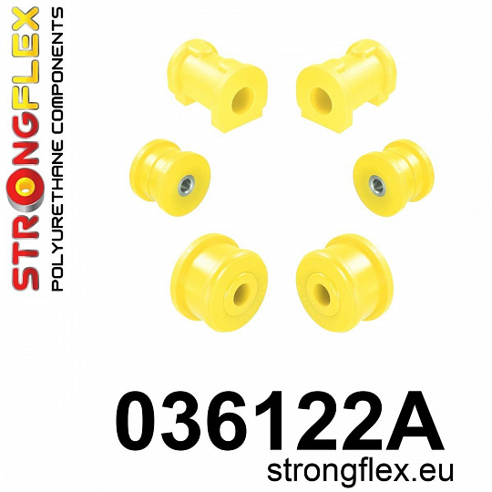 036122A: Strongflex Sada silentbloků předního zavěšení varianta SPORT 036122A: Strongflex Sada silentbloků předního zavěšení varianta SPORT