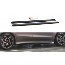 Maxton Design difuzory pod boční prahy pro Mercedes CLA C118/AMG 35, černý lesklý plast ABS