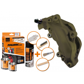 FOLIATEC dvousložková barva na brzdy, barva: zelená matná (Combat green matt)