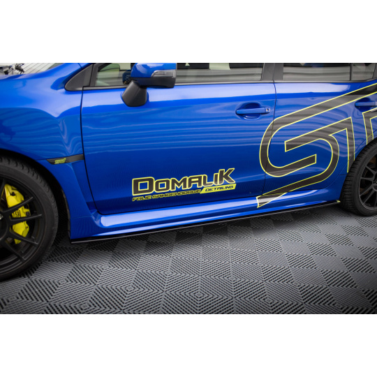 Maxton Design difuzory pod boční prahy ver.2 pro Subaru Wrx STI Mk1, STI Mk1 Facelift, černý lesklý plast ABS