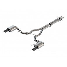 Borla Cat-Back výfukový systém "ATAK" pro Ford Mustang GT 5.0L V8, automat/manual, RWD, 2-dveř., bez aktivního výfuk. ventilu, r.v. 2024-, typ koncovek: černé