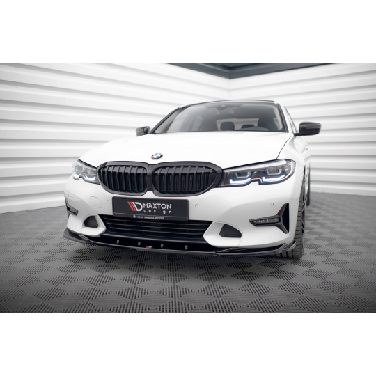 Maxton Design spoiler pod přední nárazník ver.2 pro BMW řada 3 G20, G21, černý lesklý plast ABS, pouze pro Sport Line