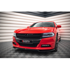 Maxton Design spoiler pod přední nárazník ver.2 pro Dodge Charger Mk7 Facelift RT, černý lesklý plast ABS