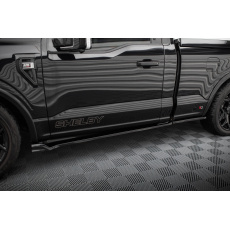 Maxton Design difuzory pod boční prahy pro Shelby F 150 Super Snake, černý lesklý plast ABS