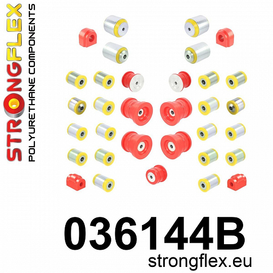 036144B: Strongflex Kompletní sada polyuretanových silentbloků pro zavěšení