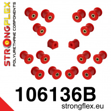 106136B: Strongflex Sada silentbloků zadního zavěšení z polyuretanu 106136B: Strongflex Sada silentbloků zadního zavěšení z polyuretanu