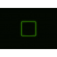 Kompletní LED čtyřhranné svítidlo zelené, rozměr: 1 element 117 x 117 cm
