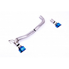 Milltek Sport doplňkové díly Maxton Designs s dvojím výstupem pro stávající výfuk Milltek Sport GPF pro Ford Fiesta Mk8 ST 1.5 EcoBoost 200PS (Pre Sept 2020 Models Only) 2018-2020, GT-100 titanově modré koncovky