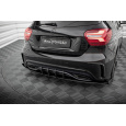 Maxton Design "Street Pro" boční difuzory pod zadní nárazník s křidélky pro Mercedes třída A W176 Facelift AMG-Line, plast ABS bez povrchové úpravy, s černou a červenou linkou