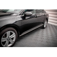 Maxton Design difuzory pod boční prahy pro Volkswagen Passat Mk8 (B8) Facelift, černý lesklý plast ABS