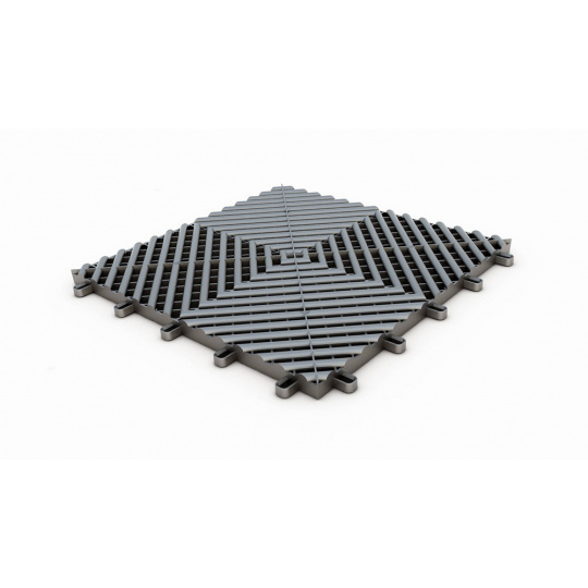 Maxton Design plastová dlaždice modulární podlahy, tmavě šedá