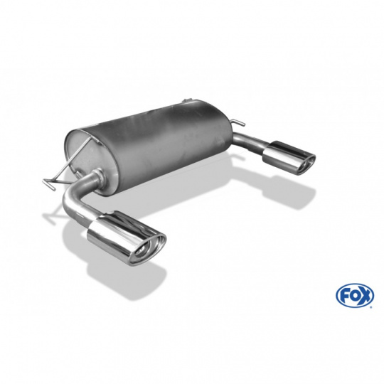 Fox Sportauspuff koncový tlumič výfuku s koncovkou 140x90 Typ 33 na obou stranách pro Opel Antara s motorem 2.0 CDTI Fox Sportauspuff koncový tlumič výfuku s koncovkou 140x90 Typ 33 na obou stranách pro Opel Antara s motorem 2.0 CDTI