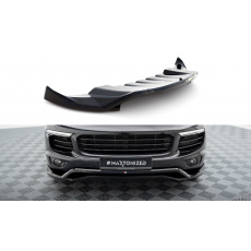 Maxton Design spoiler pod přední nárazník pro Porsche Cayenne Mk2 Facelift, černý lesklý plast ABS