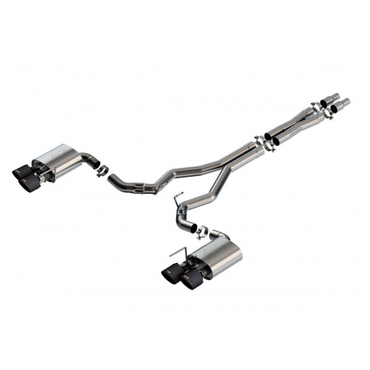 Borla Cat-Back výfukový systém "ATAK" pro Ford Mustang Dark Horse, 5l V8, automat/manual, r.v. 2024, typ koncovek: karbonové