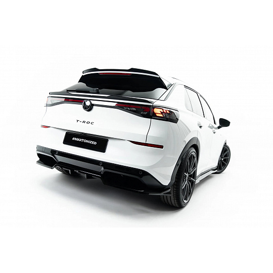 Maxton Design spoiler pod zadní nárazník s žebrováním pro Volkswagen T-Roc R-line Mk, černý lesklý plast ABS Maxton Design spoiler pod zadní nárazník s žebrováním pro Volkswagen T-Roc R-line Mk, černý lesklý plast ABS