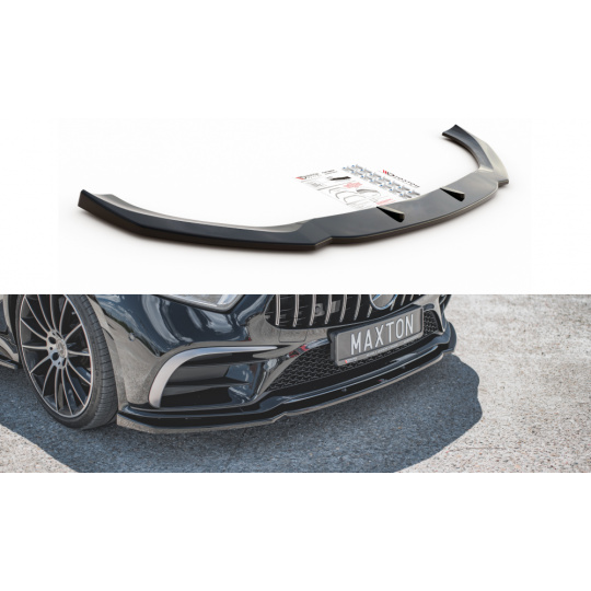 Maxton Design spoiler pod přední nárazník ver.2 pro Mercedes CLS C 257/53AMG, černý lesklý plast ABS