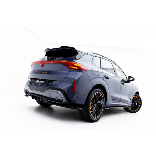 Maxton Design spoiler pod zadní nárazník s žebrováním v.2 pro Cupra Terramar Mk1, černý lesklý plast ABS