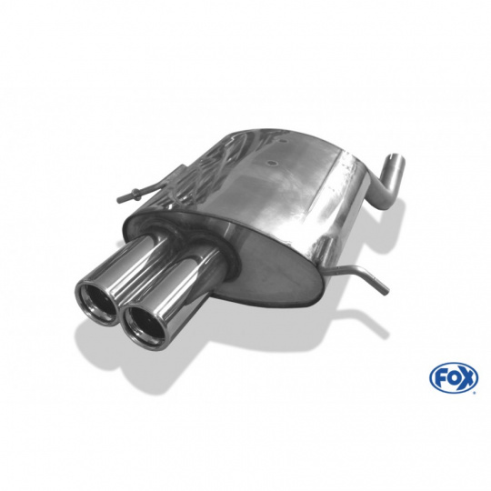 Fox Sportauspuff koncový tlumič výfuku s koncovkou 2x76 Typ 13 pro Mercedes třída C 203 s motorem 2.0, 2.3