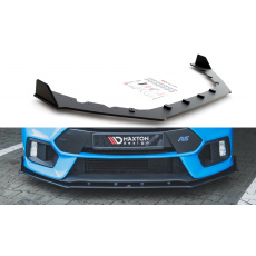 Maxton Design "Racing durability" spoiler pod přední nárazník ver.2 pro Ford Focus RS Mk3, plast ABS bez povrchové úpravy, s červenou linkou