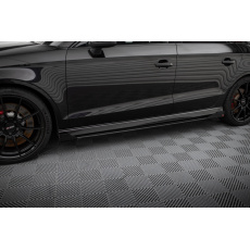 Maxton Design "Street Pro" difuzory pod boční prahy s křidélky ver.1 pro Audi RS3 8V Facelift, plast ABS bez povrchové úpravy, Sedan Maxton Design "Street Pro" difuzory pod boční prahy s křidélky ver.1 pro Audi RS3 8V Facelift, plast ABS bez povrchové úpravy, Sedan