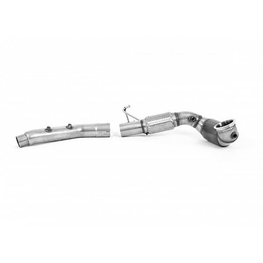 Milltek Sport downpipe a Hi-Flow sportovní katalyzátor pro Volkswagen Golf Mk8 GTi (245ps s OPF/GPF) 2020-2024, pouze pro OE OPF/GPF Back systém