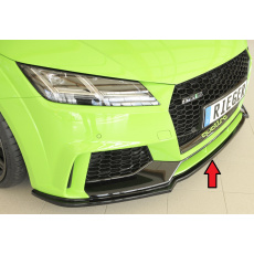 Rieger lipa pod přední nárazník pro Audi TT RS 8J, 8J1-FV, 8S kupé, roadster před faceliftem, 05/16-08/18, plast ABS lakovaný do černé lesklé barvy