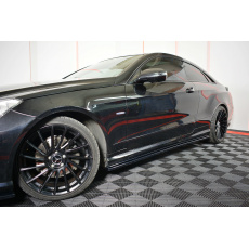 Maxton Design difuzory pod boční prahy pro Mercedes třída E w212/AMG-Line, černý lesklý plast ABS