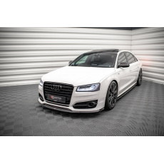 Maxton Design spoiler pod přední nárazník ver.2 pro Audi S8 D4 FL, černý lesklý plast ABS