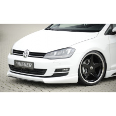 Rieger spoiler pod přední nárazník pro Volkswagen Golf 7 3-dvéř., 5-dvéř. před faceliftem, r.v. 10/12-12/16, plast ABS bez povrchové úpravy, bez žebrování