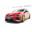 Maxton Design spoiler pod přední nárazník ver.4 pro Volkswagen Golf GTI Mk8 Facelift, černý lesklý plast ABS, Clubsport