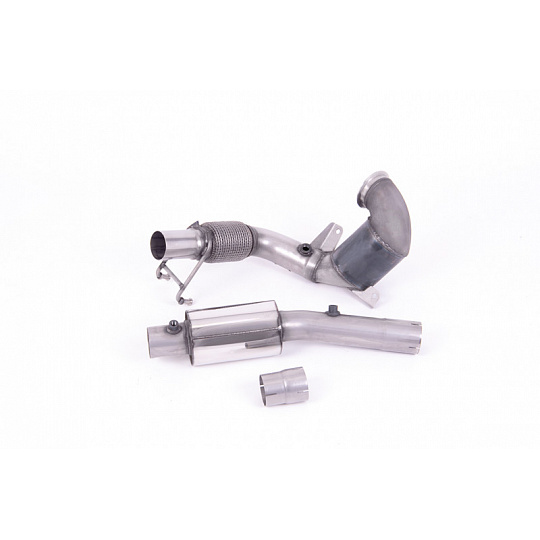 Milltek Sport downpipe a Hi-Flow sportovní katalyzátor s rezonátorem pro Volkswagen Polo GTI 2.0 TSI (AW 5-dvéř. vč. Facelift) - s GPF/OPF 2019-2024, pro OE Cat Back, vč. OPF/GPF Bypass