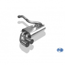 Fox Sportauspuff koncový tlumič výfuku s koncovkou 2x76 Typ 10 pro Audi Urquattro s motorem 2.2 10V Turbo, průměr vstupu 63,5 mm