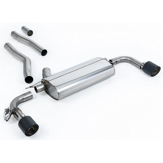 Milltek Sport výfukový systém OPF/GPF Back pro BMW řada 1 128ti 5-dvéř. (F40 s OPF/GPF) 2021-2024, JET-115 karbonové koncovky