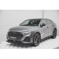 Maxton Design spoiler pod přední nárazník pro Audi Q3 Sportback S-Line, černý lesklý plast ABS