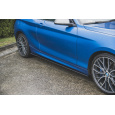 Maxton Design "Racing durability" difuzory pod boční prahy pro BMW řada 1 F20 M135I, plast ABS bez povrchové úpravy, s červenou linkou