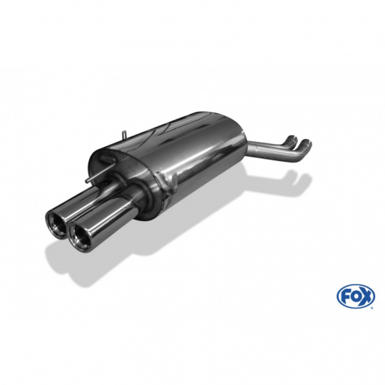 Fox Sportauspuff koncový tlumič výfuku s koncovkou 2x76 Typ 13 pro BMW řada 3 E46 s motorem 3.0 d