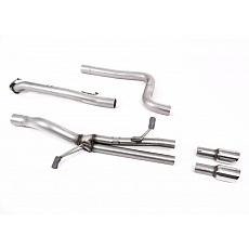 Milltek Sport výfukový systém cat-back Straight Through (nejhlasitější) pro Ford Fiesta Mk7 ST 1.6 EcoBoost (5-dvéř. NA modely) 2014-2024, typ koncovek: GT-80 leštěná