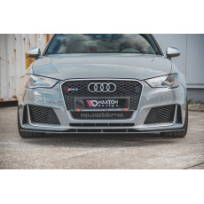 Maxton Design "Racing durability" spoiler pod přední nárazník pro Audi RS3 8V, plast ABS bez povrchové úpravy, s červenou linkou