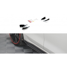 Maxton Design křidélka bočních difuzorů pro Volkswagen Golf GTI Mk8, černý lesklý plast ABS