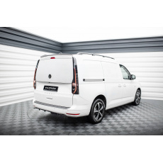 Maxton Design středový spoiler pod zadní nárazník s žebrováním pro Volkswagen Caddy Mk5, černý lesklý plast ABS, Maxi