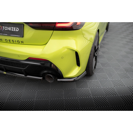 Maxton Design boční difuzory pod zadní nárazník ver. 11 pro BMW řada 1 F40, černý lesklý plast ABS, M-Pack / M135i