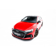 Maxton Design spoiler pod přední nárazník pro Audi RS3 8Y Facelift, černý lesklý plast ABS, Sedan