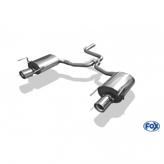 Fox Sportauspuff koncový tlumič výfuku s koncovkou 1x100 Typ 17 na obou stranách pro Alfa Romeo 159 2000- s motorem 1.8, 1.9 Fox Sportauspuff koncový tlumič výfuku s koncovkou 1x100 Typ 17 na obou stranách pro Alfa Romeo 159 2000- s motorem 1.8, 1.9