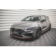 Maxton Design spoiler pod přední nárazník s křidélky ver.1 pro Hyundai i30 N MK3 Facelift, černý lesklý plast ABS