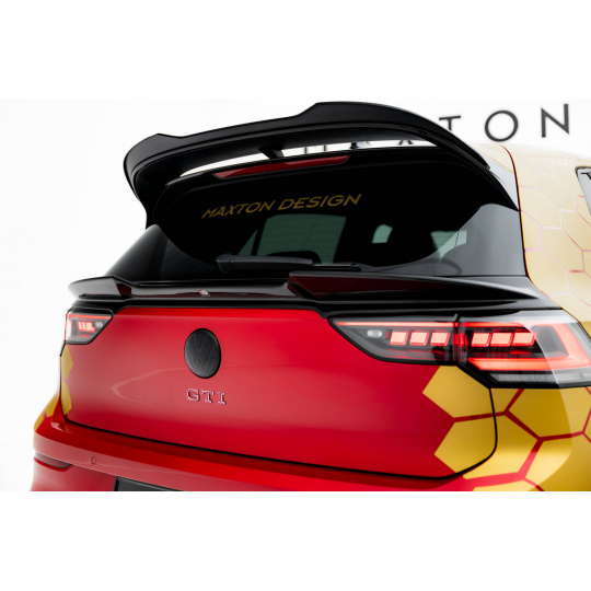 Maxton Design spodní prodloužení spoileru 3d pro Volkswagen Golf GTI Mk8, Mk8 Facelift, černý lesklý plast ABS, vč. Clubsport