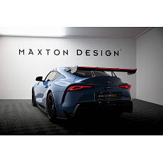 Maxton Design zadní křídlo s úzce rozkročenými držáky a LED světlem pro Toyota Supra Mk5, pravý karbon